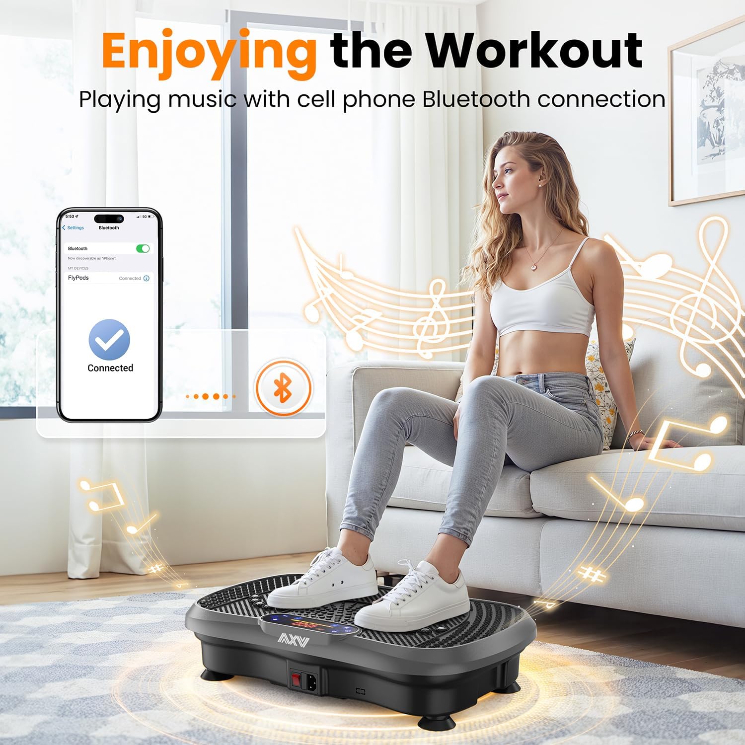 Vibration Plate Fitness Platform Exercise Machine Vibrating Shaking Full Body Shaker Workout Vibrate Stand Shake Board Sport Gym for Weight Loss Fat Burner for Women Men