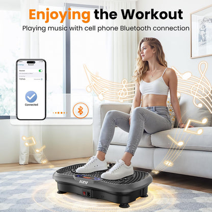 Vibration Plate Fitness Platform Exercise Machine Vibrating Shaking Full Body Shaker Workout Vibrate Stand Shake Board Sport Gym for Weight Loss Fat Burner for Women Men