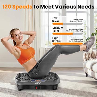 Vibration Plate Fitness Platform Exercise Machine Vibrating Shaking Full Body Shaker Workout Vibrate Stand Shake Board Sport Gym for Weight Loss Fat Burner for Women Men