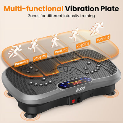 Vibration Plate Fitness Platform Exercise Machine Vibrating Shaking Full Body Shaker Workout Vibrate Stand Shake Board Sport Gym for Weight Loss Fat Burner for Women Men
