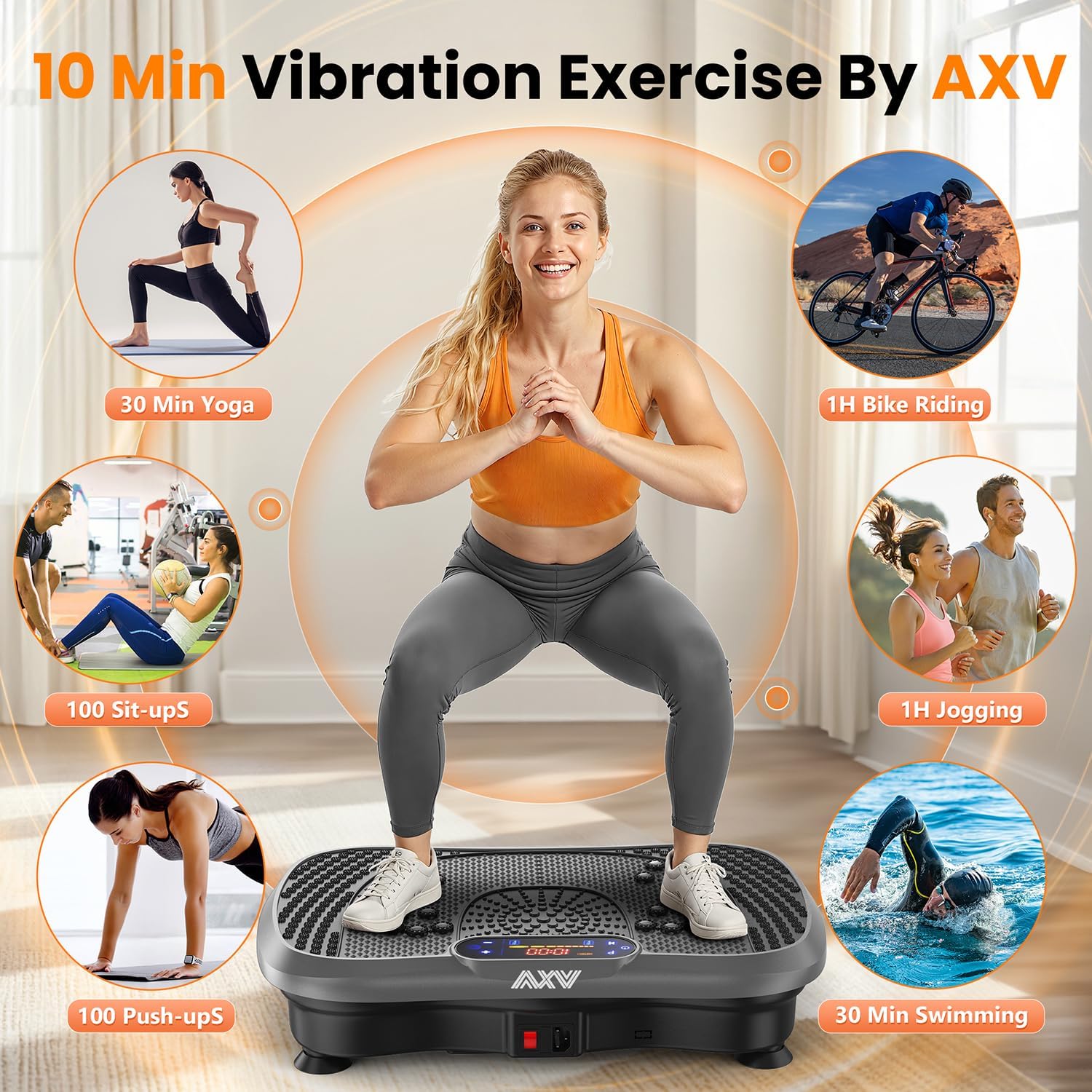 Vibration Plate Fitness Platform Exercise Machine Vibrating Shaking Full Body Shaker Workout Vibrate Stand Shake Board Sport Gym for Weight Loss Fat Burner for Women Men