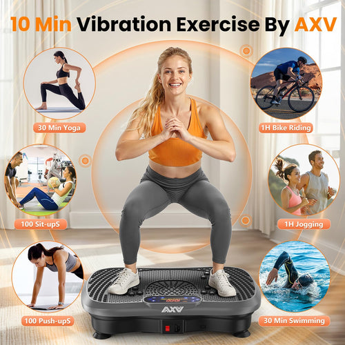 Vibration Plate Fitness Platform Exercise Machine Vibrating Shaking Full Body Shaker Workout Vibrate Stand Shake Board Sport Gym for Weight Loss Fat Burner for Women Men